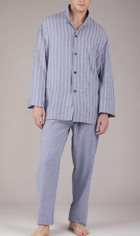 MEN'S OPEN FLANNEL PAJAMAS M/L 20005 Tellini S.r.l. Wholesale Clothing